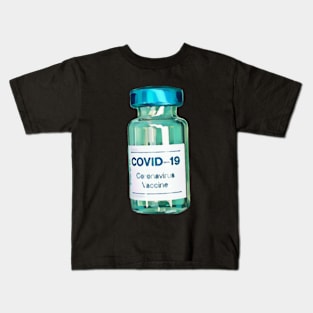 Corona virus vaccine illustration Kids T-Shirt